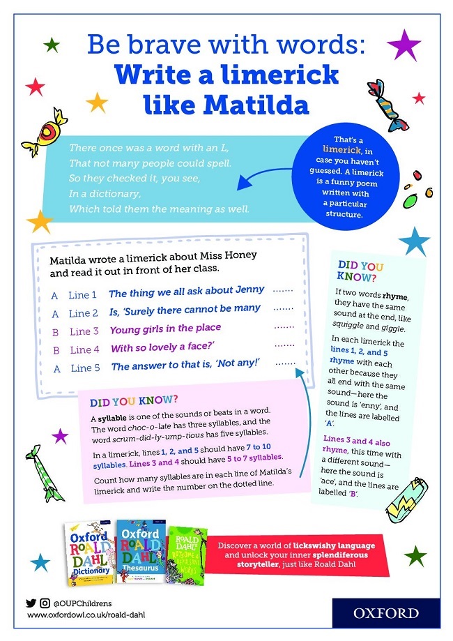 Be Brave With Words Write A Limerick Like Matilda