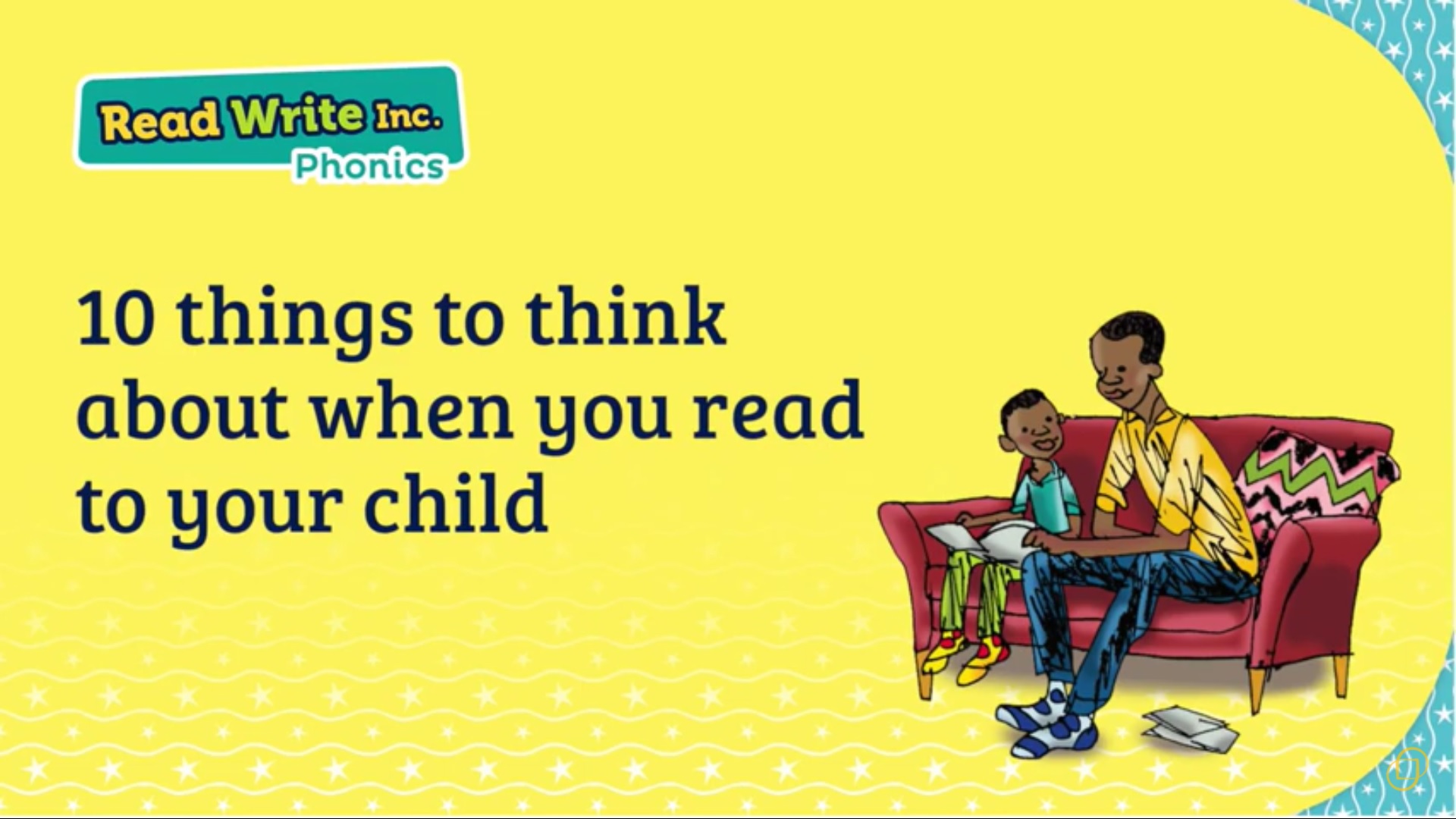 video title reading 10 things to think about when you read to your child
