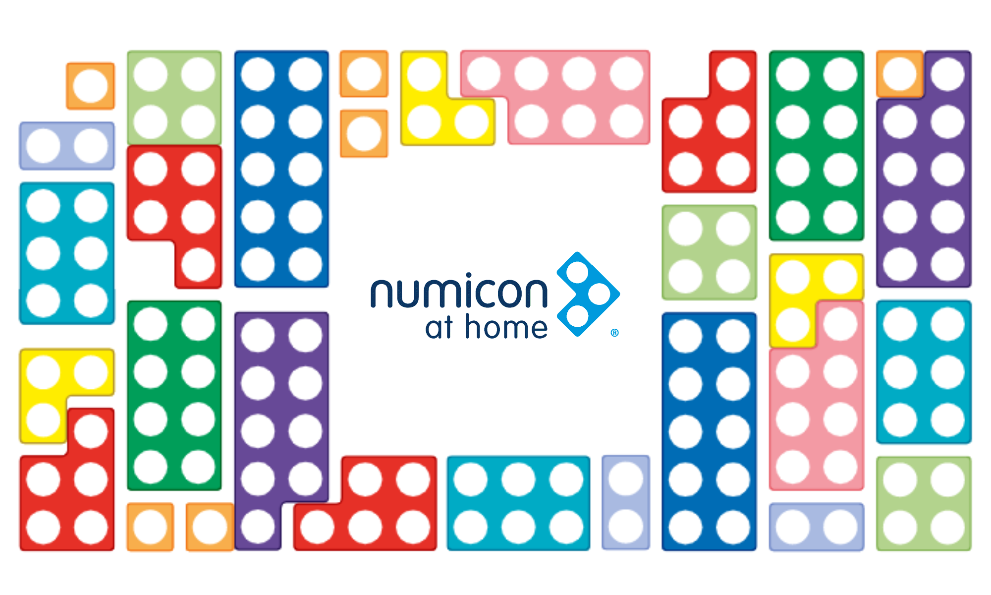 image of colourful Numicon tiles around the Numicon logo