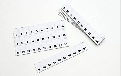 Numicon: Card 1-100 Number Track